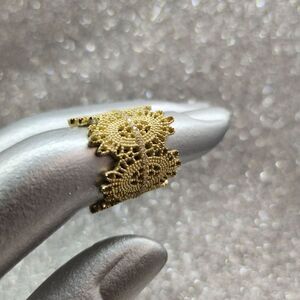 Gold-Toned Filigree Lace‎ Ring